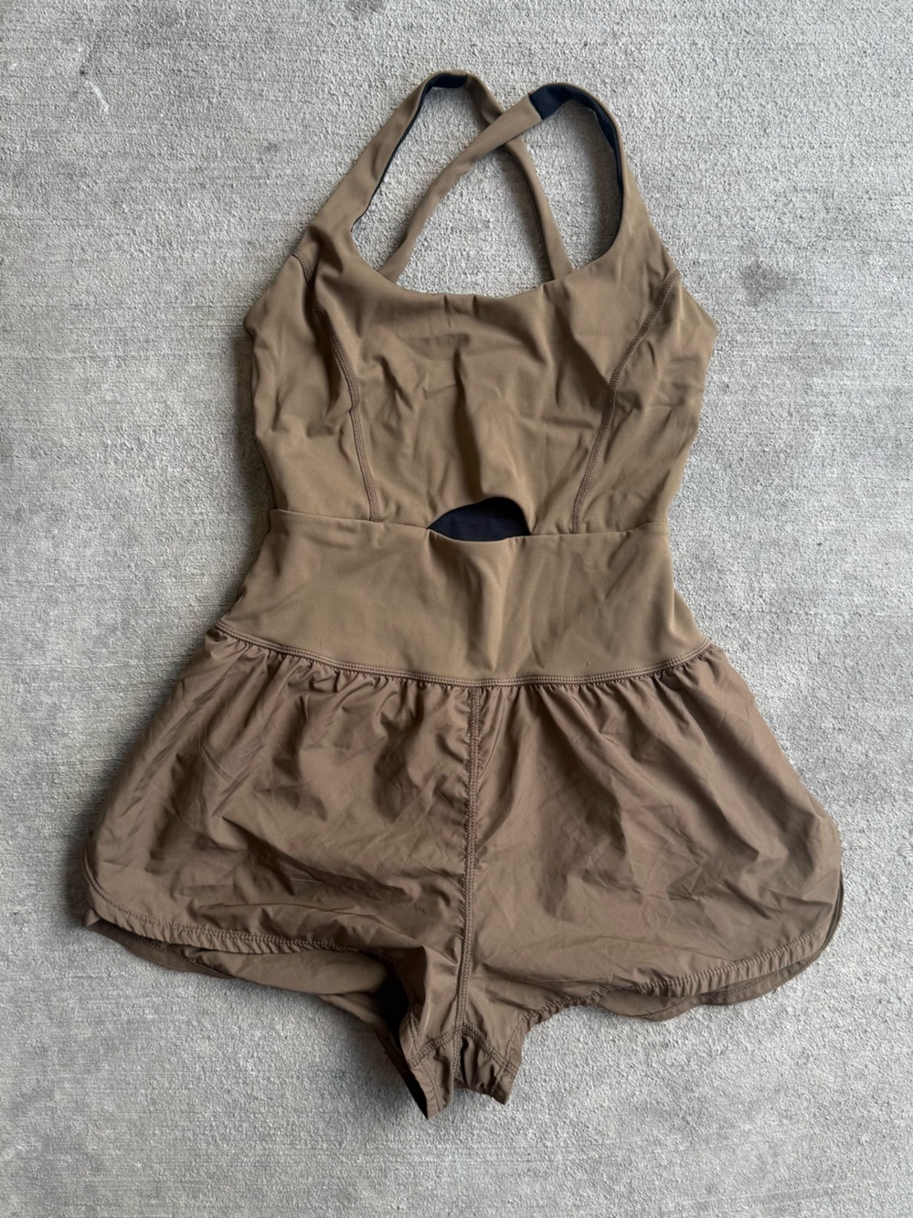 Free People Runsie One-Piece Romper in Brown XS